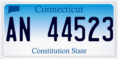 CT license plate AN44523