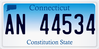 CT license plate AN44534