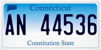 CT license plate AN44536