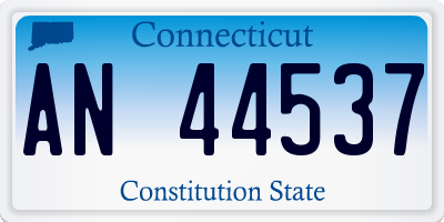 CT license plate AN44537