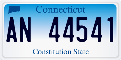 CT license plate AN44541
