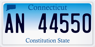 CT license plate AN44550