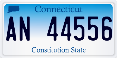 CT license plate AN44556