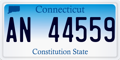 CT license plate AN44559