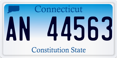 CT license plate AN44563