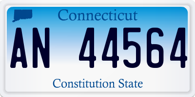 CT license plate AN44564