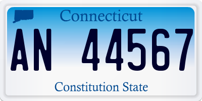 CT license plate AN44567