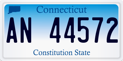 CT license plate AN44572
