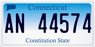 CT license plate AN44574
