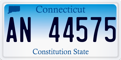 CT license plate AN44575