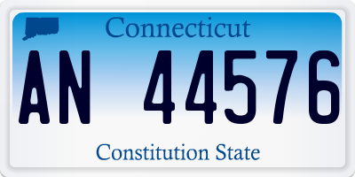 CT license plate AN44576