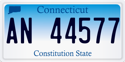 CT license plate AN44577