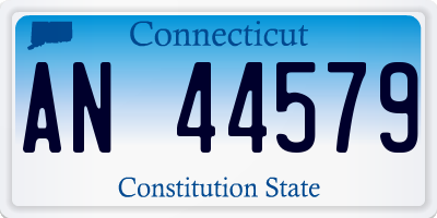 CT license plate AN44579