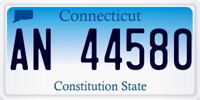 CT license plate AN44580