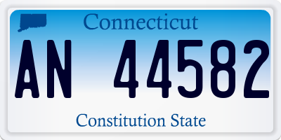 CT license plate AN44582