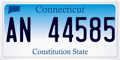 CT license plate AN44585