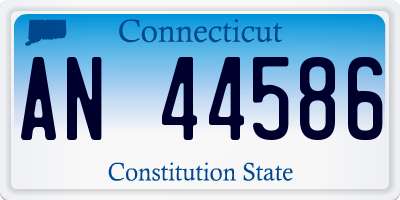 CT license plate AN44586