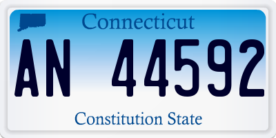 CT license plate AN44592