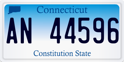 CT license plate AN44596