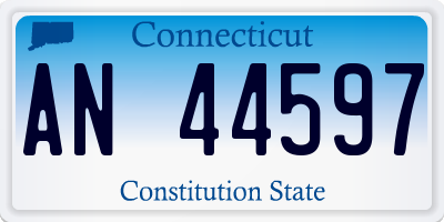 CT license plate AN44597