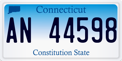 CT license plate AN44598