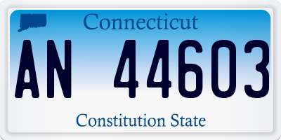CT license plate AN44603