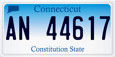 CT license plate AN44617