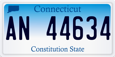 CT license plate AN44634