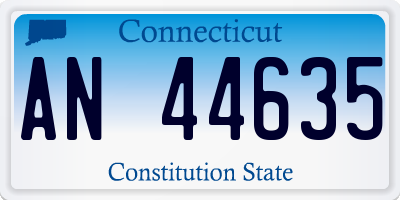 CT license plate AN44635