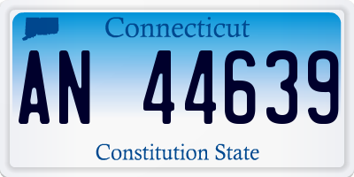 CT license plate AN44639