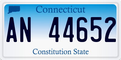 CT license plate AN44652