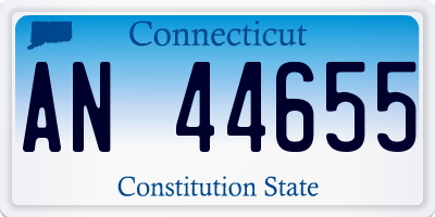 CT license plate AN44655