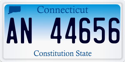 CT license plate AN44656