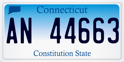 CT license plate AN44663
