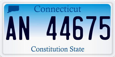 CT license plate AN44675