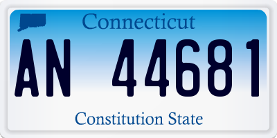 CT license plate AN44681