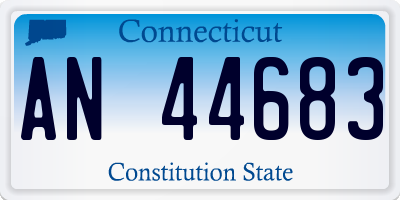CT license plate AN44683