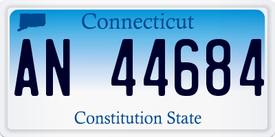 CT license plate AN44684
