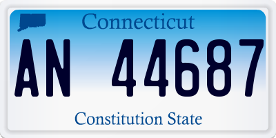 CT license plate AN44687