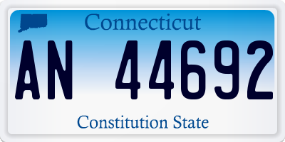 CT license plate AN44692
