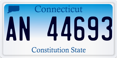 CT license plate AN44693