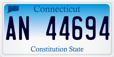 CT license plate AN44694