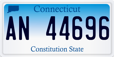 CT license plate AN44696