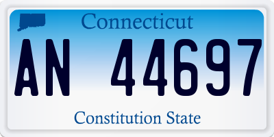 CT license plate AN44697