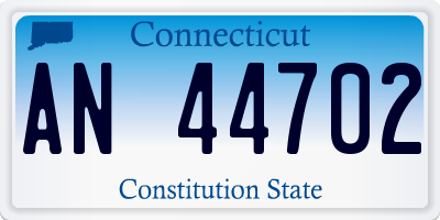 CT license plate AN44702