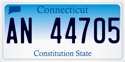 CT license plate AN44705