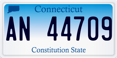 CT license plate AN44709