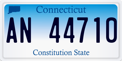 CT license plate AN44710