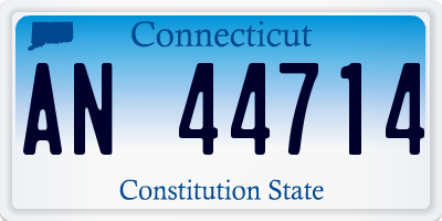 CT license plate AN44714