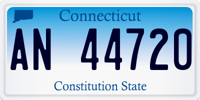CT license plate AN44720